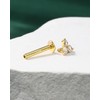 COCHARM 14K Solid Gold Helix Cartilage Conch Earring Stud 16g