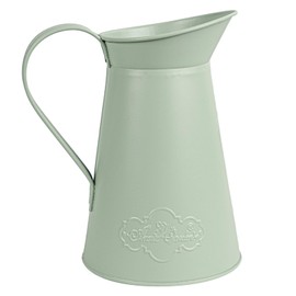 Annie Garden Rustic Metal Farmhouse Flower Pitcher Vase, Large Leakproof Milk Jug Vase for Home Decor