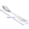 Pack of 2 Portable Stainless Steel Sporks Camping Cutlery Spoon