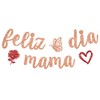 Rose Gold Glitter Feliz Dia Mama Banner, Happy Mother's Day