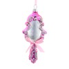 Kurt Adler Pink Glass Mirror Ornament, 4.75"