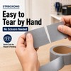 STRBOXONG Nastro Americano Grigio Argento 48mm x 20m, 3 Rotoli,