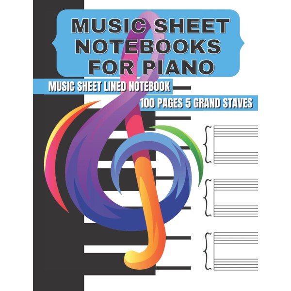 Music sheet notebooks piano: Music sheet notebooks piano - 8.5