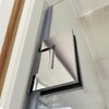 NovaNectar Brass Glass Door Hinge,90 Degree Heavy Duty Short Back