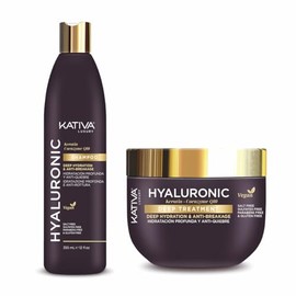 KATIVA Hyaluronic Keratin Coenzima Q10 Shampoo 355mL + KATIVA Hyaluronic Keratin Coenzima Q10 Tratamiento Intensivo 300mL