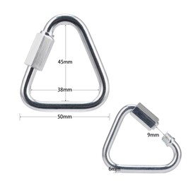 Delta Quick Link Triangle Locking Carabiner 1/4" M6 6MM 6pcs