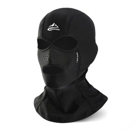 TAGVO Quick-Drying Balaclava, Ice Silk, Refreshing, Breathable, Swimming, Wave Rider, Anti UV Face Mask, Outdoor Sandy Shore Sports Balaclavas for Teenagers, Men, Women, black, Unit size