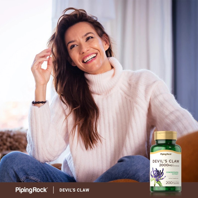 Piping Rock Devils Claw 2000mg | 200 Capsules | Extract
