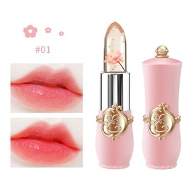 Flower Jelly Lipstick Set Temperature Change Moisturizer Long Lasting Nutritious Balm Magic Color Change Lip Gloss - Color: Flower Jelly Lipstick, Size: 6 Count (Pack of 1)