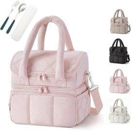 Lonchera Térmica para Mujer 11.8L, Bolsa del Almuerzo Doble Capa