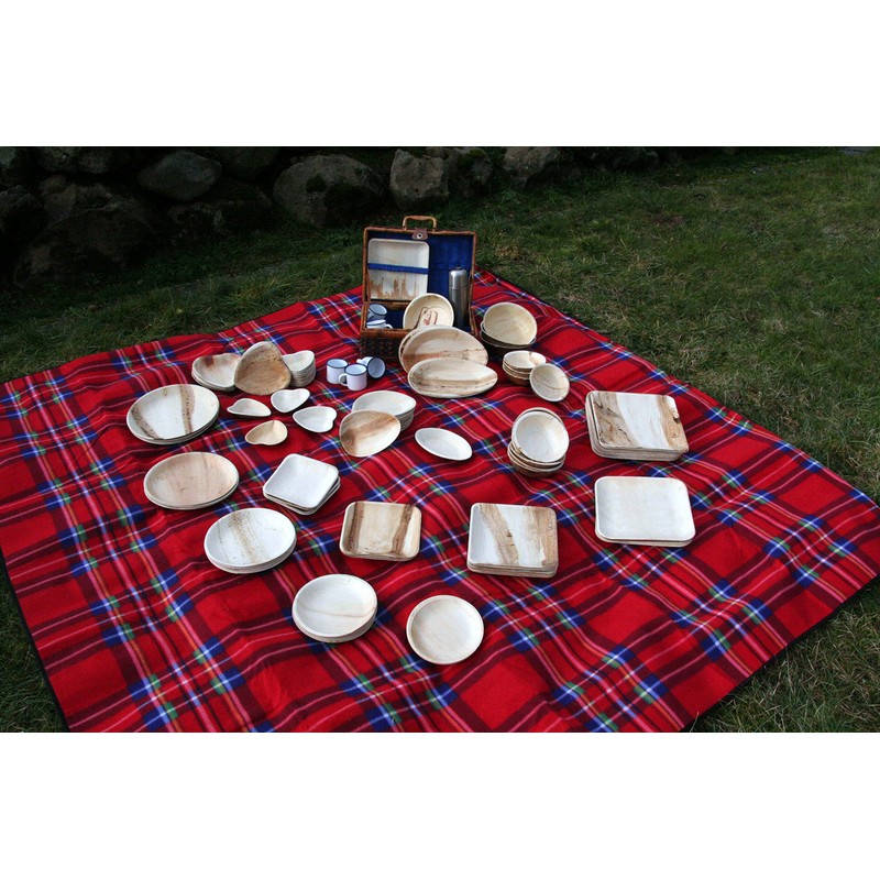 Waipur Organic Palm Leaf Bowls – 25 Bowls Diameter 11