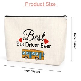 Bus Driver Gifts for Women Makeup Bag Thank You Gifts for Bus Driver End of Term School Bus Driver Gift Birthday Gifts for Her Bus Driver Christmas Retirement Gifts for Bus Driver Travel Makeup Bag