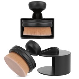 AOZUO Auto Tire Shine Brush, Car Tire Shine Applicator Brush with Stand Portable High-Density Tire Dressing Brush with Cover for Auto Detailing Cleaning Service(Brown)