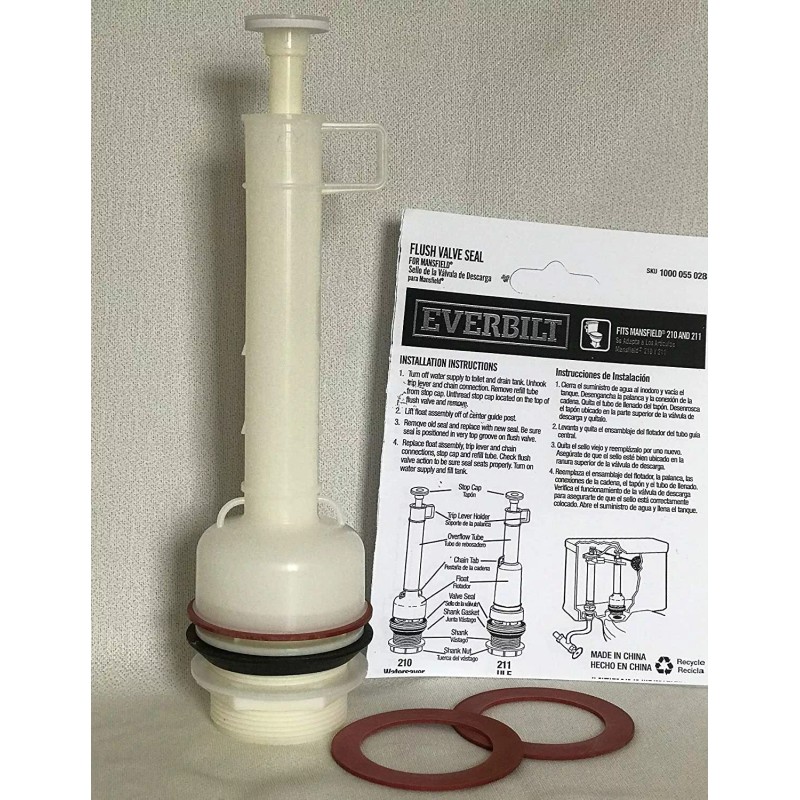 NuFlush Mansfield 2 Piece Toilet Replacement Flush Valve w/ 2