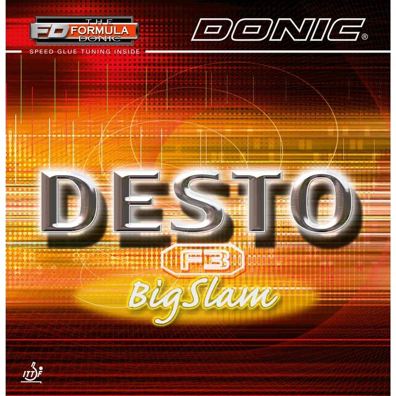 Donic Desto F3 Bigslam Table Tennis Rubber (2.0mm, Black)
