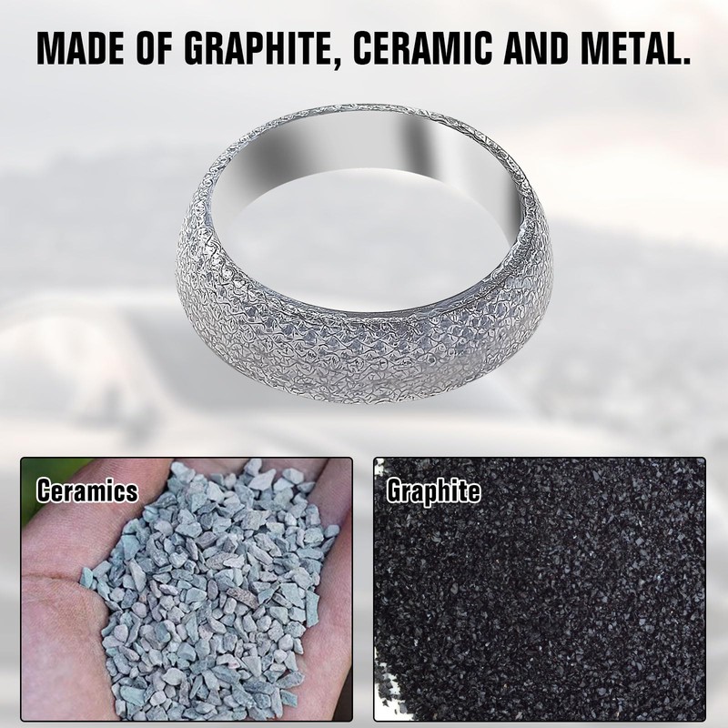 xbrtaia Exhaust Manifold Gasket,ID 65mm exhaust Donut Gasket for Replacement,Graphite