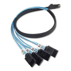 Sonilco Premium Mini SAS 36P SFF-8087 to 7Pin 4 SATA Cable High Speed Data Transfer Digital Cord (1 Cable, 1 M / 3.2 Feet)
