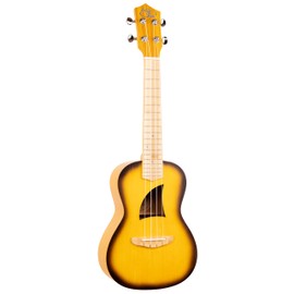 Eddy Finn Bamboo Beach Ukulele with Gig Bag, Sunburst Bamboo