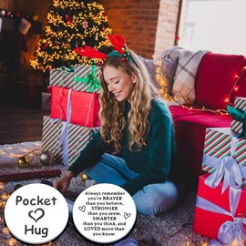 Inspirational College Gifts for Teens Girl Boy, Valentines Days Gifts for Him Her Women Men, Birthday Gift for Daughter Son, School Stuff Pocket Hug Token, 2026 Graduation Keychain Gift for Students