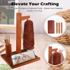 Rumexeng Wooden Yarn Holder with Phone Stand, Wooden Yarn Spool