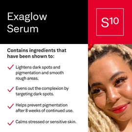 facetheory Exaglow Serum S10 - Tranexamic Acid Serum, Lighten Dark Spots, Fights Hyperpigmentation, 5% Tranexamic Acid, Vitamin C and Liquorice Vegan and Cruelty-Free, Made in the UK | 1.0 Fl Oz
