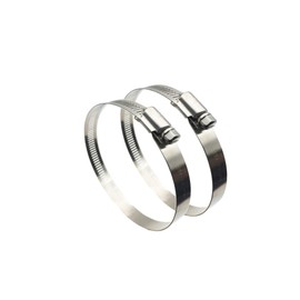 4 Inch Adjustable 304 Stainless Steel Duct Clamps Hose Clamp Pipe Clamp Air Ducting Clamp Worm Drive Hose Clamps (2Pcs)