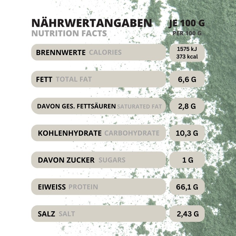Spirulina Powder 500 g Natural Pure without Additives Superfood Algae