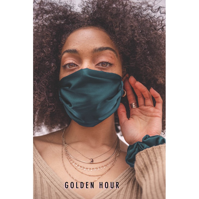 GOLDEN HOUR Silk Satin Face Mask | Sensitive Skin Face