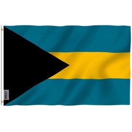 ANLEY Fly Breeze 3x5 Foot Bahamas Flag - Vivid Color and Fade Proof - Bahamian Caribbean Flags Polyester with Brass Grommets 3 X 5 Ft