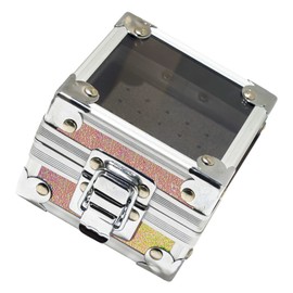 Estuche Portabrocas para Uñas, 25 Agujeros, Cubierta Abatible Transparente, Caja de Almacenamiento de Brocas para Uñas a Prueba de Polvo, 25 Agujeros, Broca para Uñas (Color brillante)