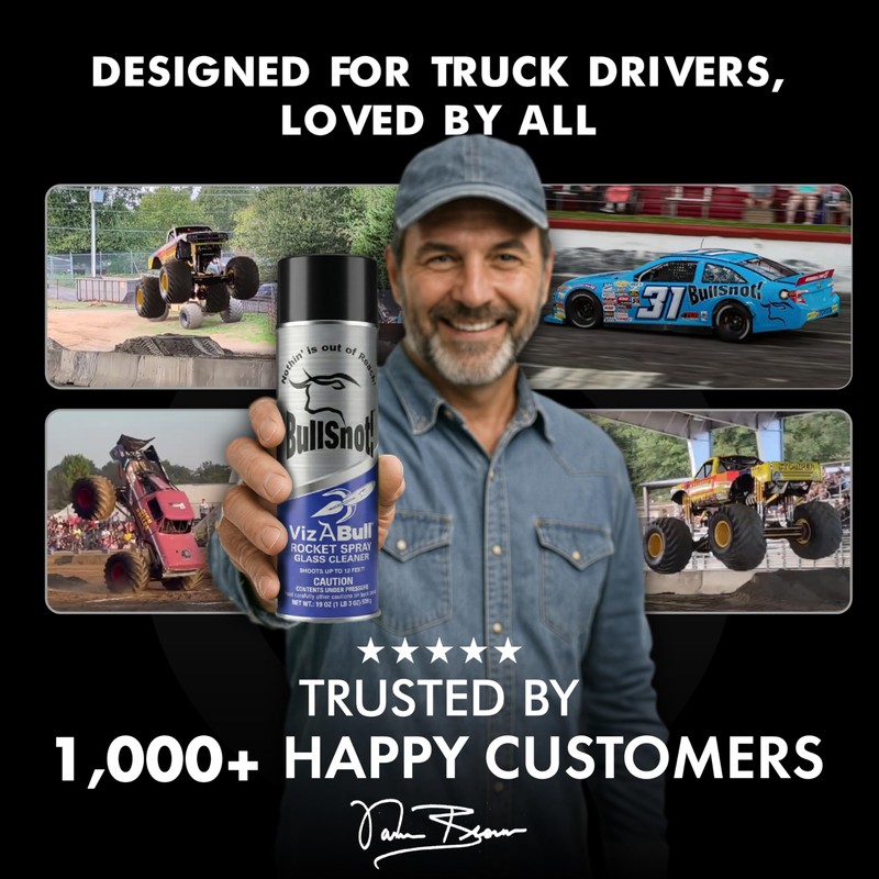 BullSnot! VizaBull Rocket Spray Glass Cleaner Windshield Glass Cleaner Truck