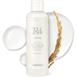 [NATURECLASS] R4 Hydrating Rice Toner with Rice-Peptide & 4-Liposome Complex – Calming & Moisturizing Glowing Toner, Lasting Hydration, Hypoallergenic Korean Skincare 6.76 fl.oz.