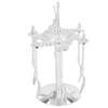 Coffee Spoon Holder Elegant Swan Silver Color Zinc Alloy Rotatable
