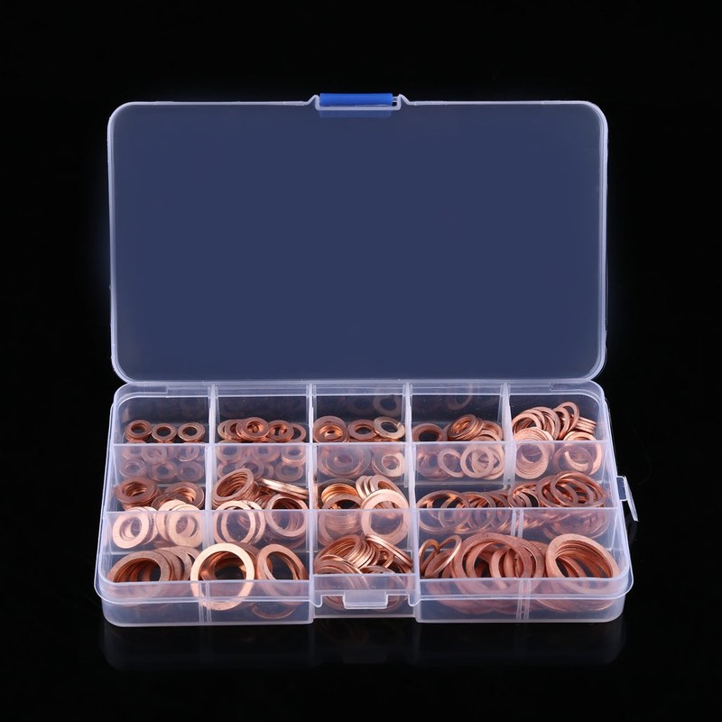 Metal Washer 280 Pieces 12 Sizes Copper Flat Washers with