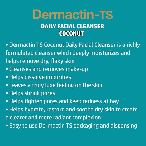 Dermactin-TS Coconut Facial Cleanser 5.85 ounce