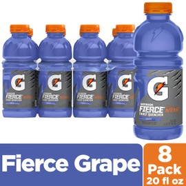 Gatorade Thirst Quencher Artificial, Fierce Grape Sports Drinks, 20 Fl Oz (Pack of 8)