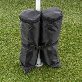 Set of 4 Gazebo Weight Cuffs Stand Weight Holder Weights Sand Bags Black for Party Tent Marquee Garden Tent Fillable