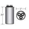 Amana CAP030300440RS Replacement - 30 + 3 uf/Mfd 370/440 VAC