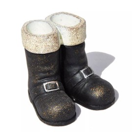 MAgnet Works MW Studio M Fairy Garden Decor- Miniature Christmas Santa Boots