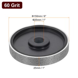 HARFINGTON Diamond Lapidary Jewelry Grinding Wheel 6" 60 Grit Diamond Grinding Wheels with 1" Arbor Hole for Gem Marble Stone Jade Glass Ceramics Carbide