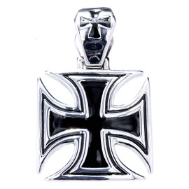 Kiss of Leather EK Cross Pendant Stainless Steel No. 102, Stainless Steel