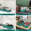 W&H 5 PCS Plastic Storage Boxes with Handle, Medium Plastic