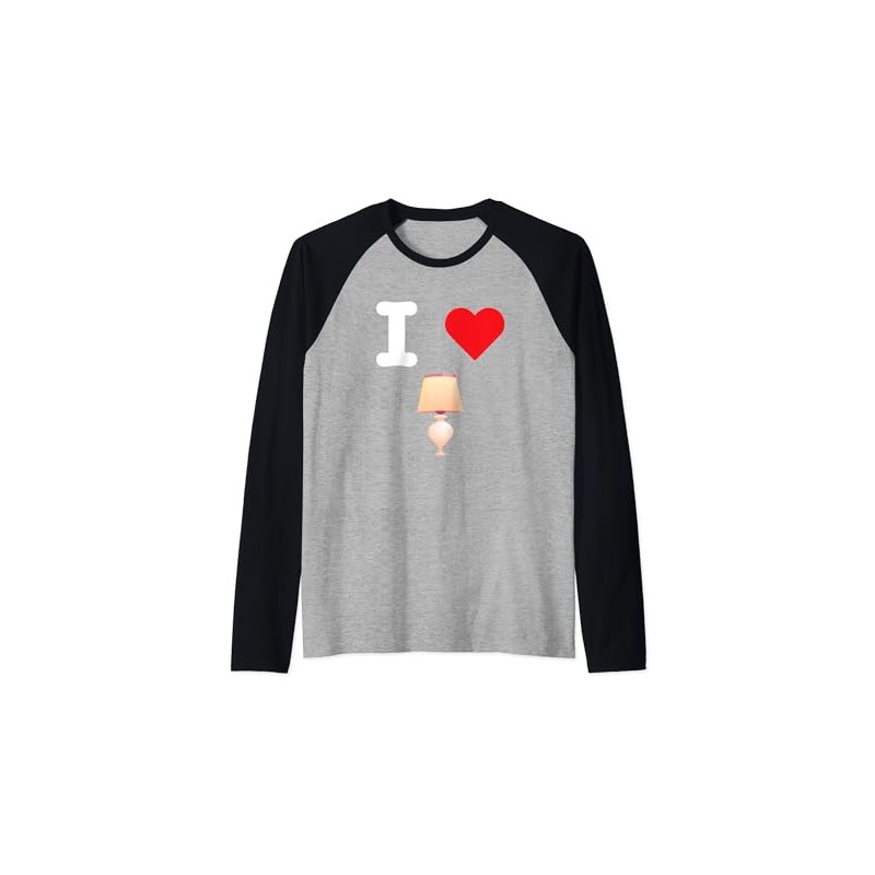 I Love Table Lamps Light Fixture Desk Nightstand Aesthetic Raglan