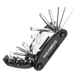ROCKBROS Bicycle Multi-Tool Bicycle Tool Set, 16-in-1 Multi-functional, Portable, Hex Wrench, Socket, High Hardness, Convenient to Carry, Foldable, Portable Tool, Road Bike, MTB, Cross Bike