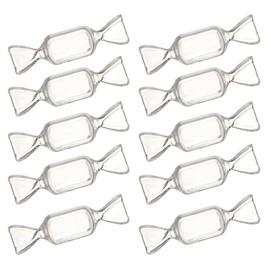 LLLucky 10 Pieces Clear Plastic Bead Storage Containers Candy Shaped Mini Storage Box Portable Empty Jewelry Ring Box Clear