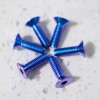 Unbranded Titanium Hex Countersunk Screws M5 Anodized Blue Purp Steering