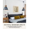 ELYONA 2 Pack Modern Hammered Pendant Lights 10.2” Blue Solid