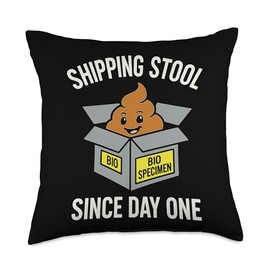 Microbiome Tester Gut Health Stool Sample Science Lab Poop Throw Pillow