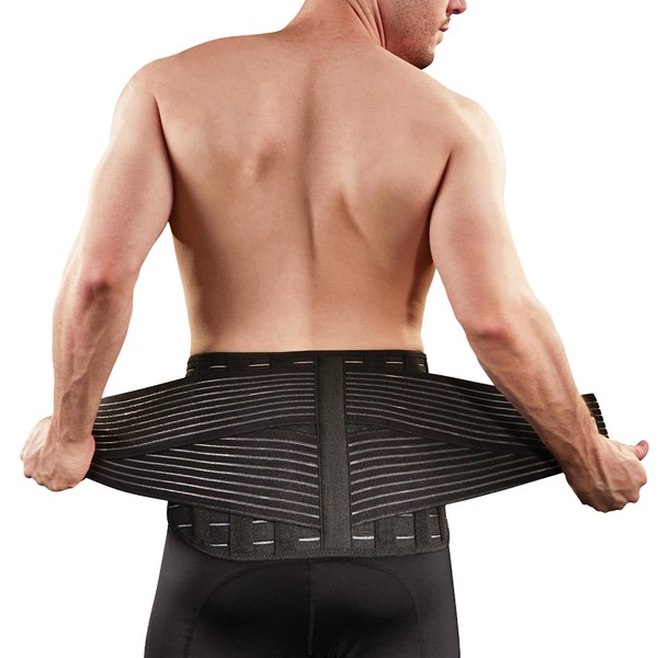 Vital Salveo-Adjustable Lower Back Support Back Brace Relieve Back Pain Germanium and Bamboo Charcoal Sciatica C-Fit-XXX-Large