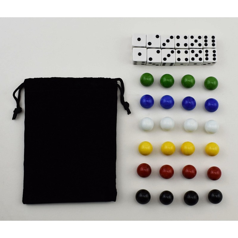 Solid Oak Double Sided Marble Board Game Hand Painted by